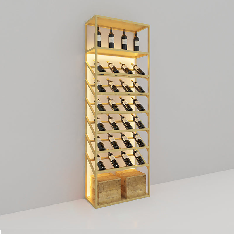 Luxury Floor Wine Shelf Metal Horizontal Wine Racks with Shelf