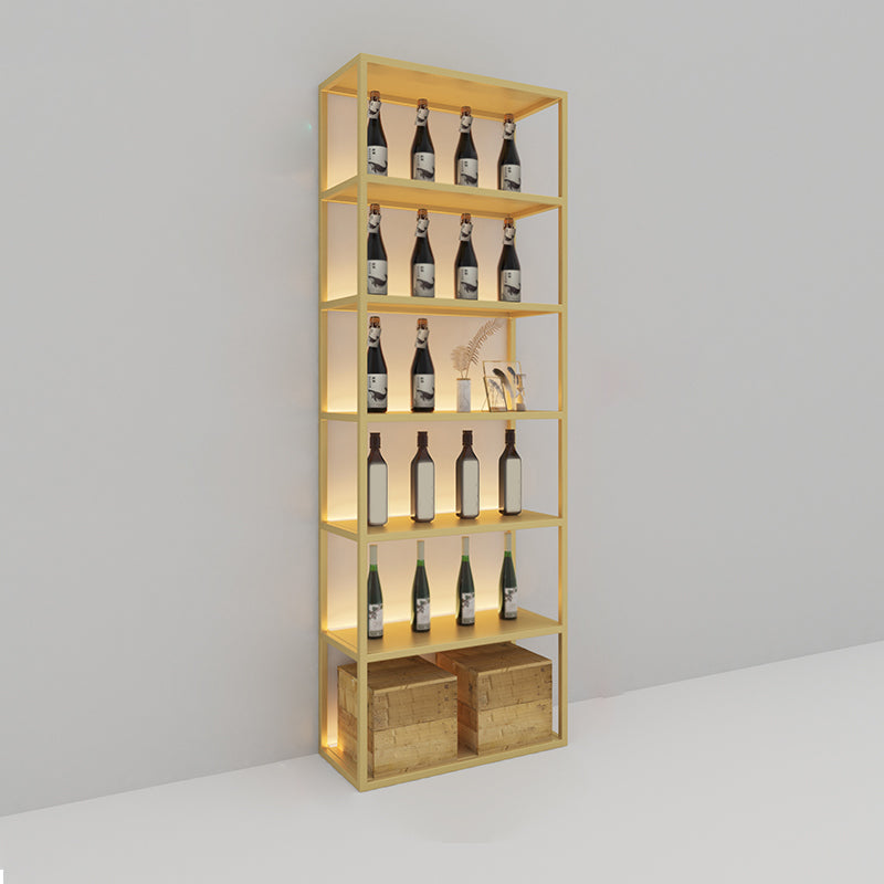 Luxury Floor Wine Shelf Metal Horizontal Wine Racks with Shelf