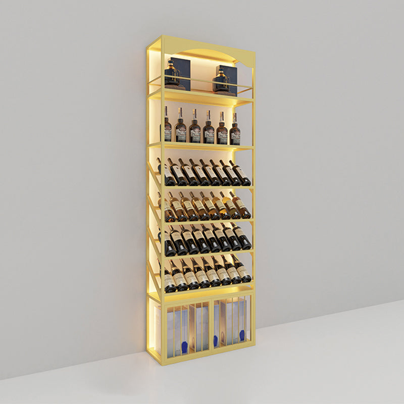 Luxury Floor Wine Shelf Metal Horizontal Wine Racks with Shelf