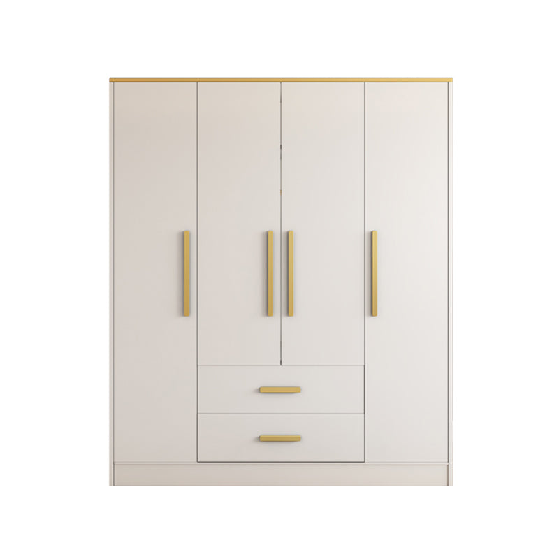 White Wardrobe Cabinet Contemporary Engineered Wood Wardrobe Armoire
