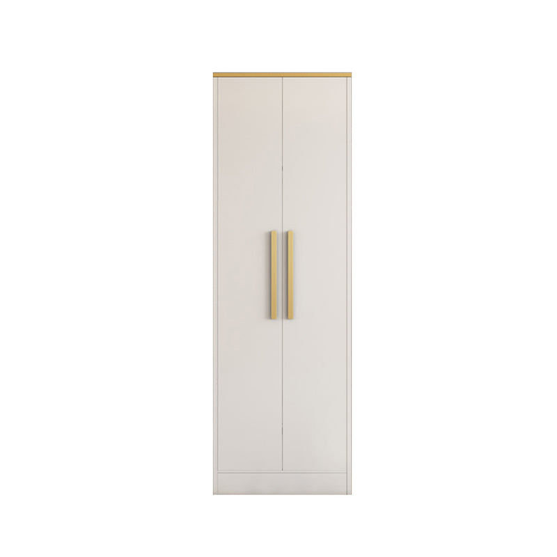 White Wardrobe Cabinet Contemporary Engineered Wood Wardrobe Armoire