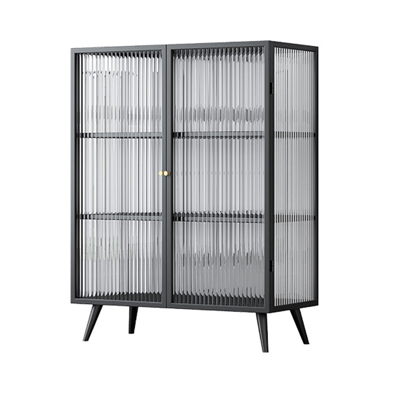 Steel Kitchen Sideboard Cabinet Modern Server Cabinet with Storage