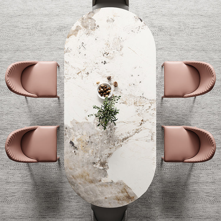 Traditional Luxury Furniture Oval Double Pedestal Dining Room Table for Home