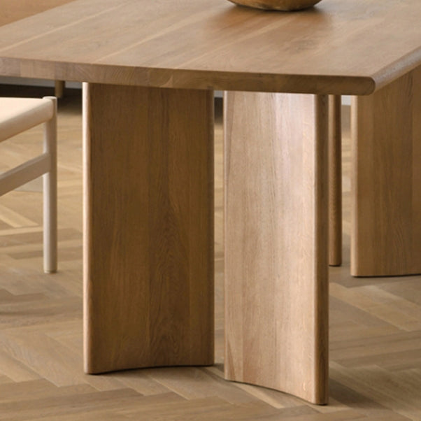 Rectangle Wood Dining Table Modern Ash Table in Nature with 4 Legs