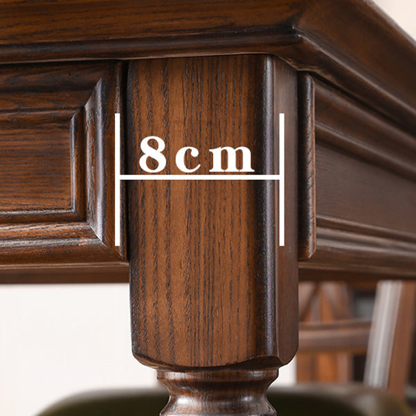 Ash Wood Top Table Solid Wood Mid-Century Modern Rectangle Dining Table for Dining Room