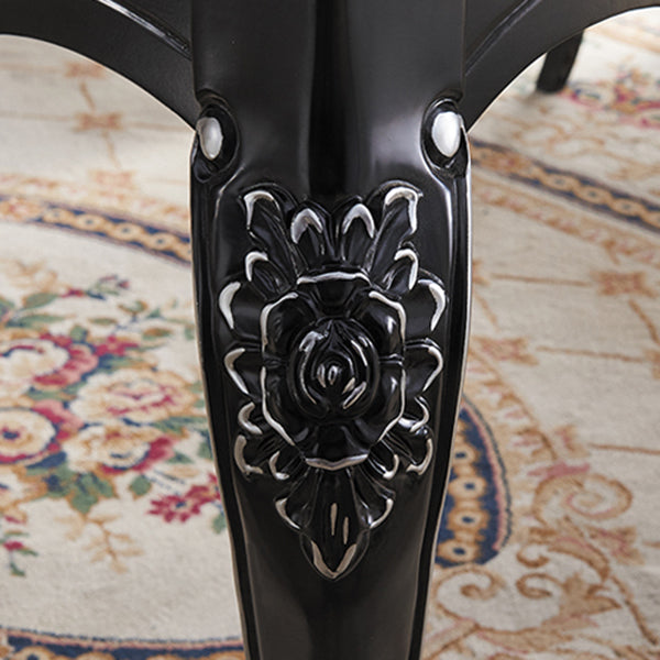 Rectangle White Dining Table Victorian Stone Table with 4 Legs