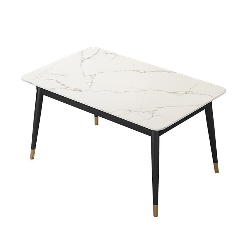 Traditional Luxury Dining Table Rectangle Sintered Stone Table for Home