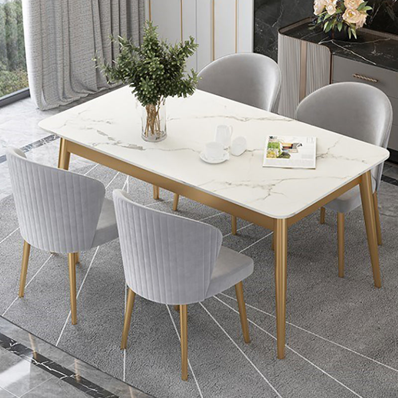 Traditional Luxury Dining Table Rectangle Sintered Stone Table for Home