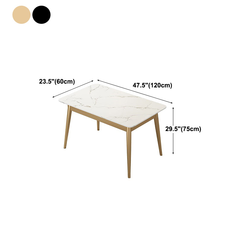Traditional Luxury Dining Table Rectangle Sintered Stone Table for Home