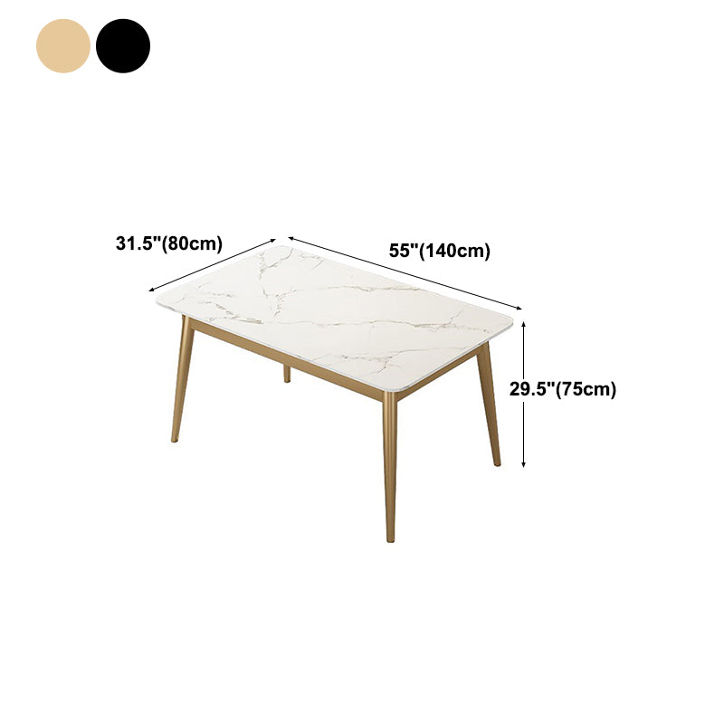 Traditional Luxury Dining Table Rectangle Sintered Stone Table for Home