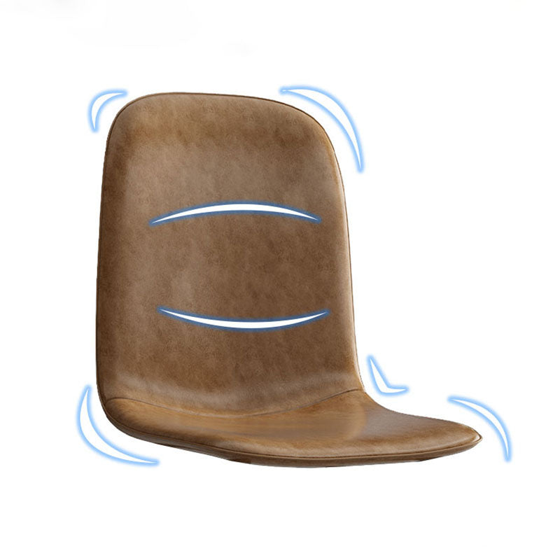 PU Leather Dining Chairs Industrial Design Armless Solid Back Dining Chairs