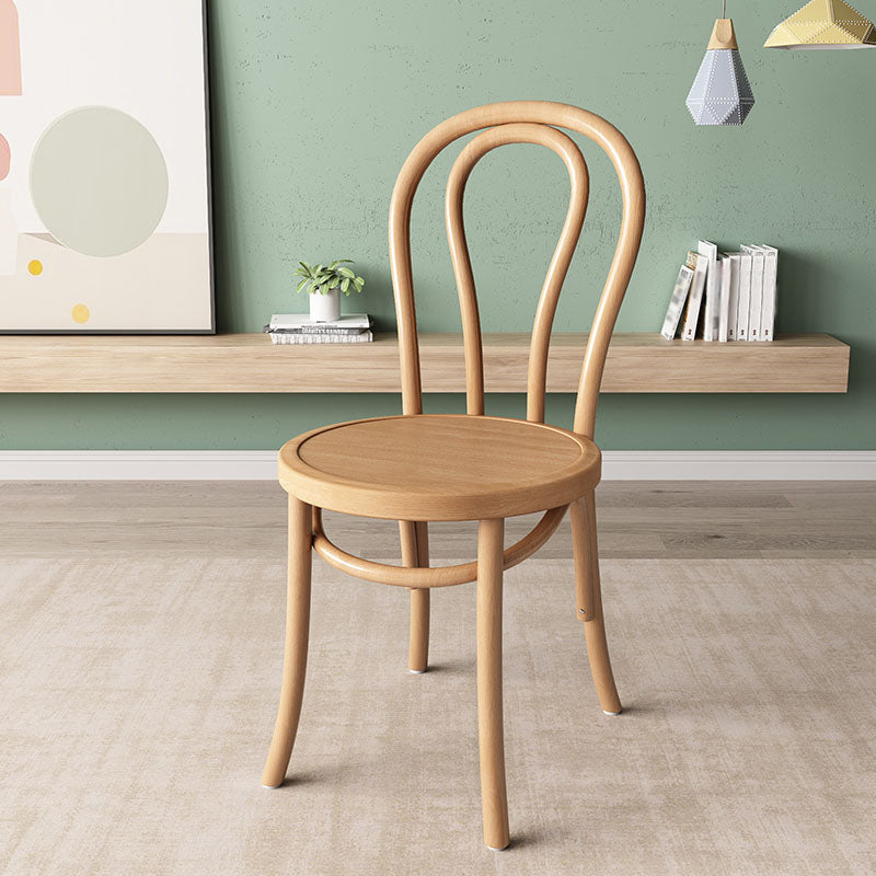 Scandinavian Dining Room Armless Chair Wood Windsor Back Dining Side Chair