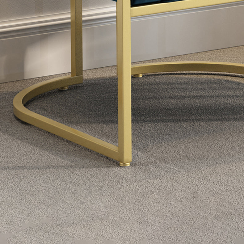 Scandinavian Armless Solid Back Chair for Home Fabric Dining Side Chair