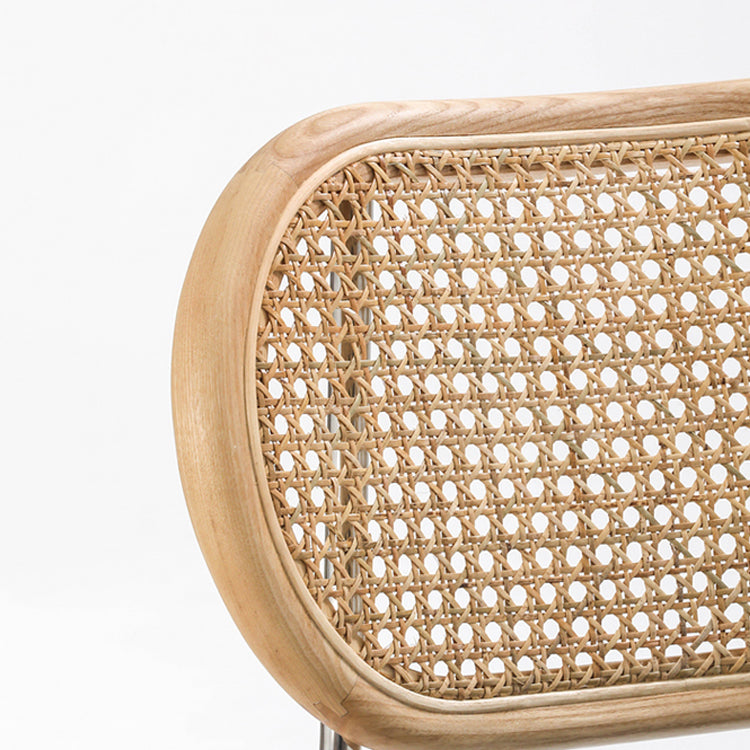 Open Back Side Chair Industrial Armless PU Leather Dining Chairs