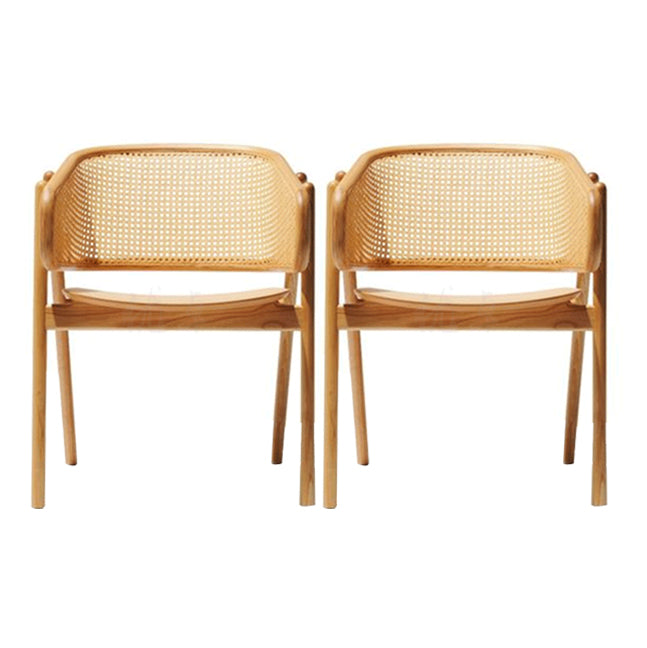 Wood Side Dining Chairs Nordic Style Open Back Dining Side Chair