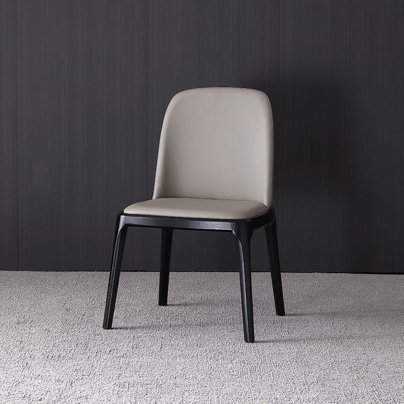 Modern Dining Room Side Chairs Ash Wood Armless Chairs for Home