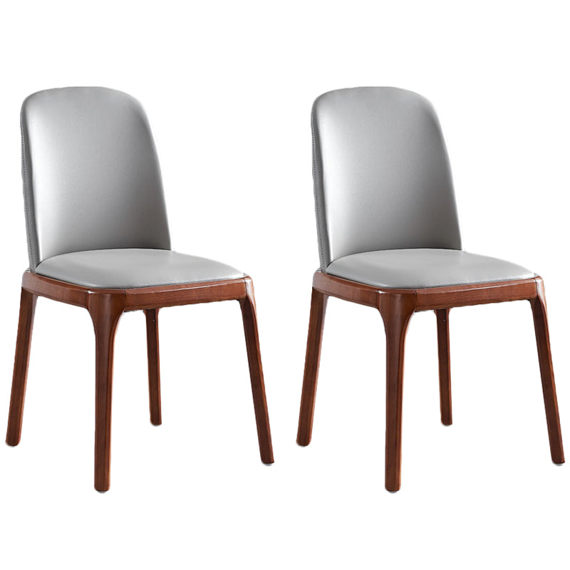Modern Dining Room Side Chairs Ash Wood Armless Chairs for Home