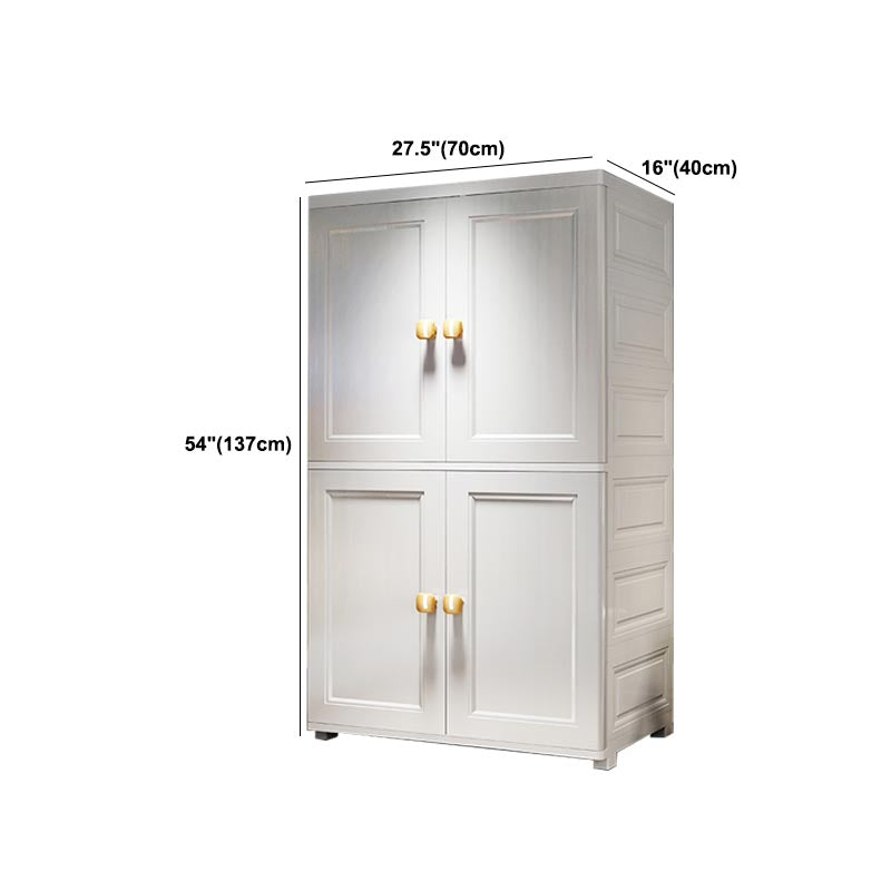 Contemporary Wardrobe Cabinet Plastic Hinged Wardrobe Armoire
