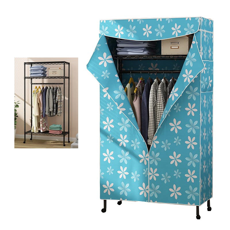 Contemporary Style Wardrobe Metal 1-Door Wardrobe Closet for Bedroom