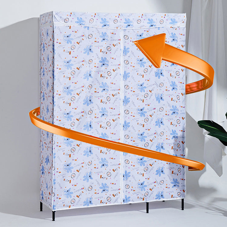 Contemporary Style Wardrobe Metal 1-Door Wardrobe Closet for Bedroom