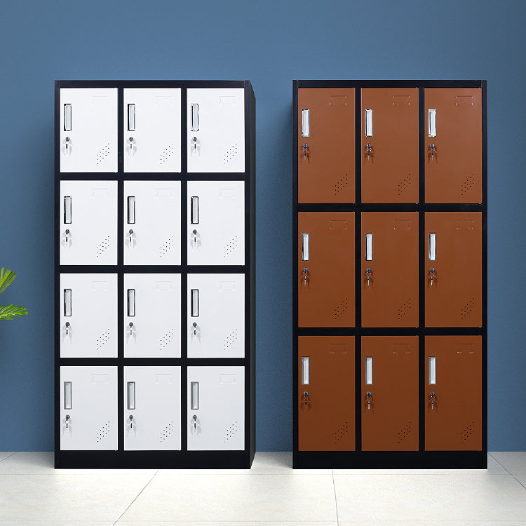 Contemporary Wardrobe Metal Wardrobe Closet with Shelves, 35.43" D x 16.54" W x 70.87" H