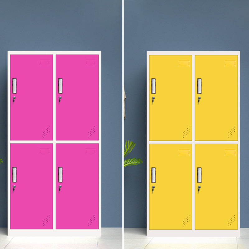 Contemporary Wardrobe Metal Wardrobe Closet with Shelves, 35.43" D x 16.54" W x 70.87" H