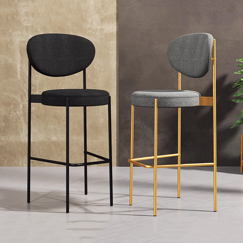 Living Room Upholstered Bar Stool Industrial Armless Bar Chair