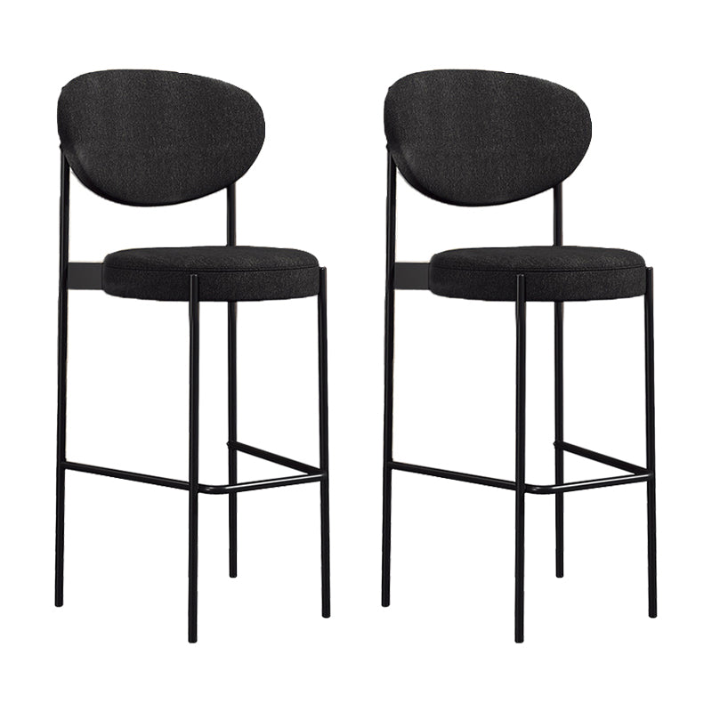 Living Room Upholstered Bar Stool Industrial Armless Bar Chair