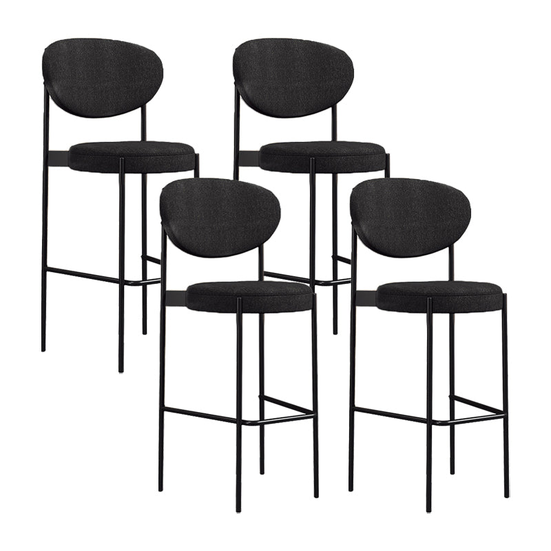 Living Room Upholstered Bar Stool Industrial Armless Bar Chair
