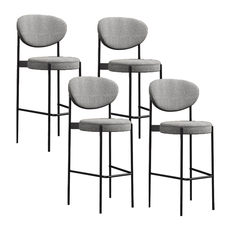 Living Room Upholstered Bar Stool Industrial Armless Bar Chair