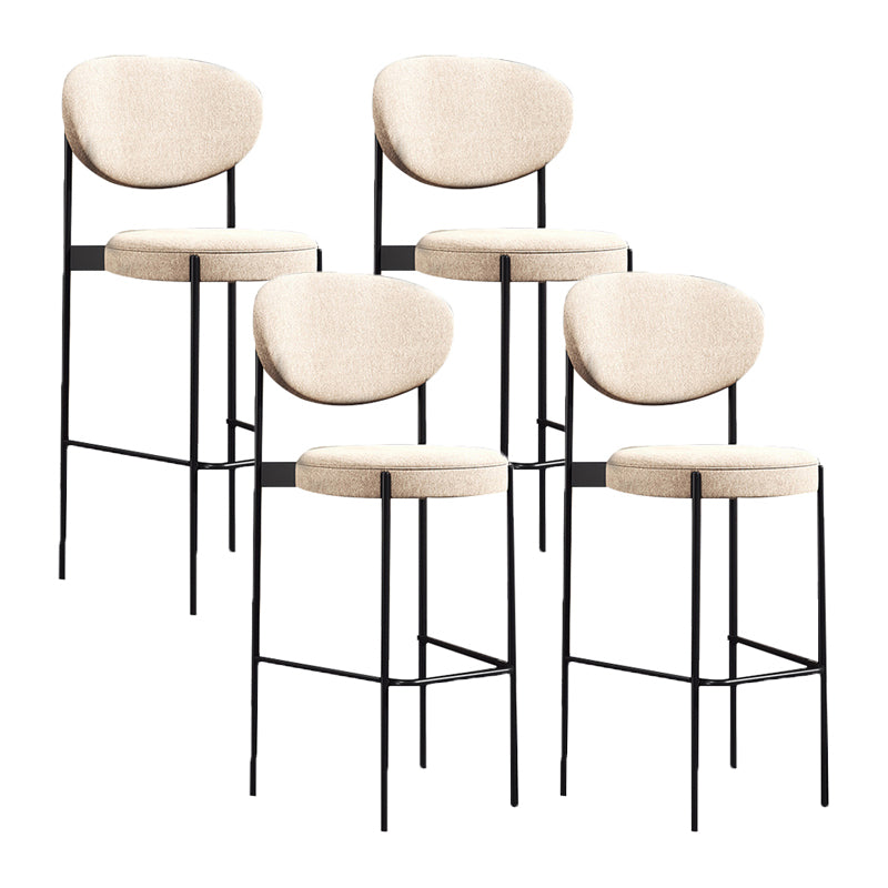 Living Room Upholstered Bar Stool Industrial Armless Bar Chair