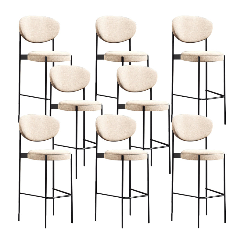 Living Room Upholstered Bar Stool Industrial Armless Bar Chair