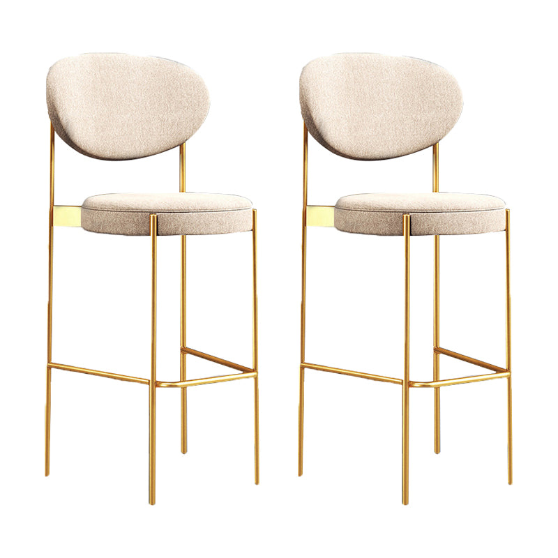 Living Room Upholstered Bar Stool Industrial Armless Bar Chair