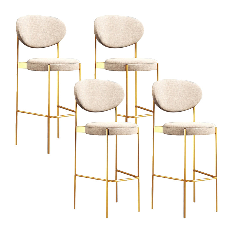 Living Room Upholstered Bar Stool Industrial Armless Bar Chair