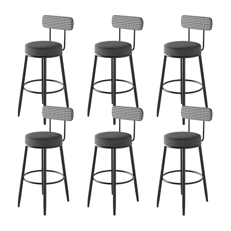 Industrial Footrest Counter Stool Low Back Armless Bar Chair
