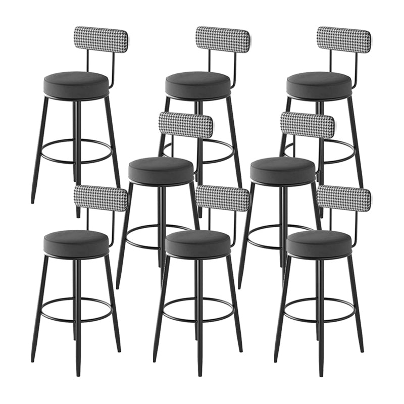Industrial Footrest Counter Stool Low Back Armless Bar Chair