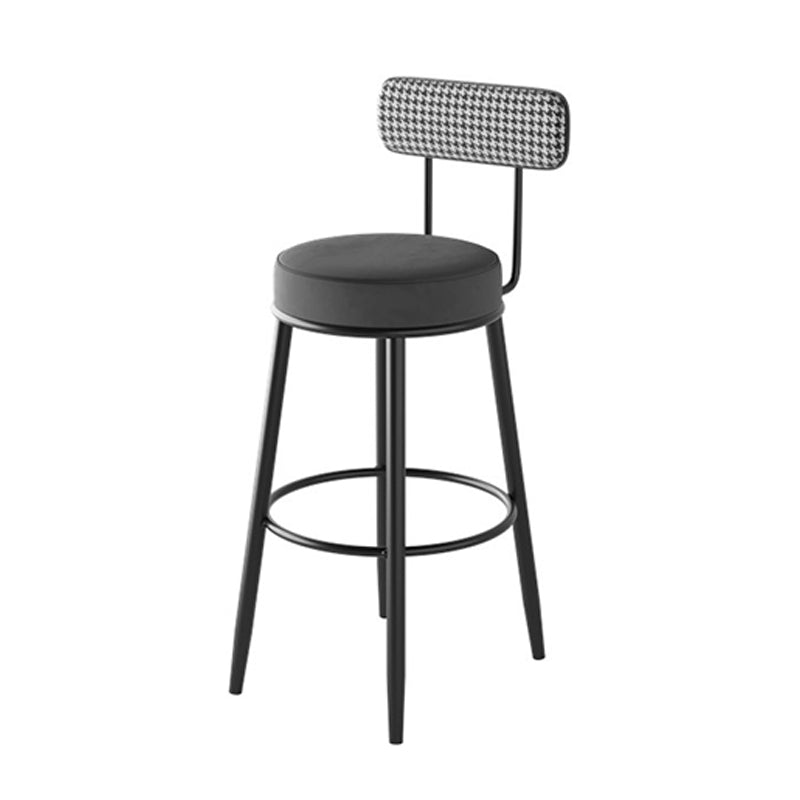 Industrial Footrest Counter Stool Low Back Armless Bar Chair