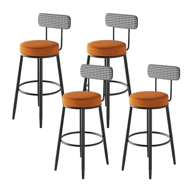 Industrial Footrest Counter Stool Low Back Armless Bar Chair