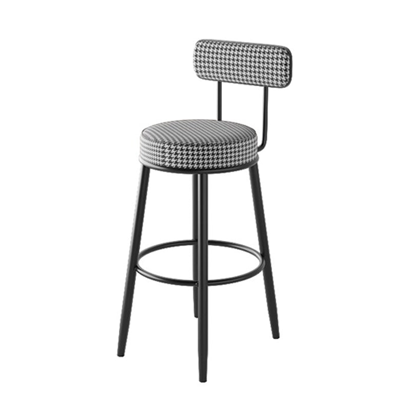Industrial Footrest Counter Stool Low Back Armless Bar Chair