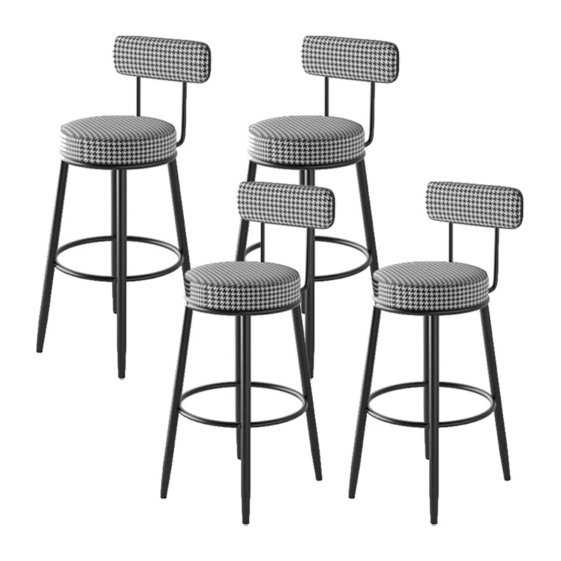 Industrial Footrest Counter Stool Low Back Armless Bar Chair