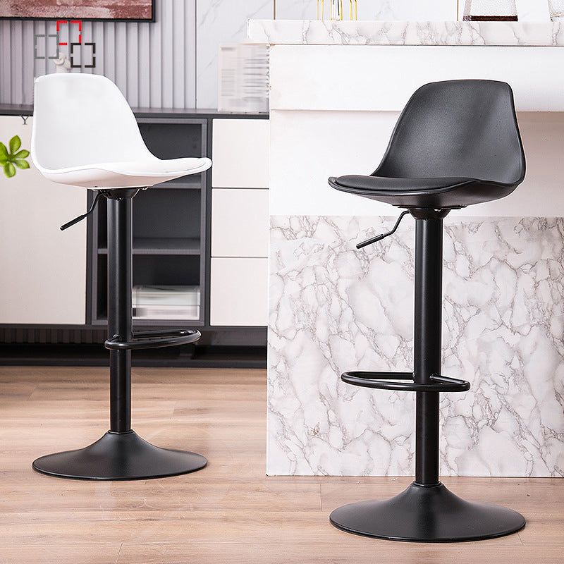 Modern Home Adjustable Height Stool Matte Finish Upholstered Barstools