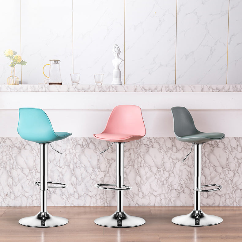 Modern Home Adjustable Height Stool Matte Finish Upholstered Barstools