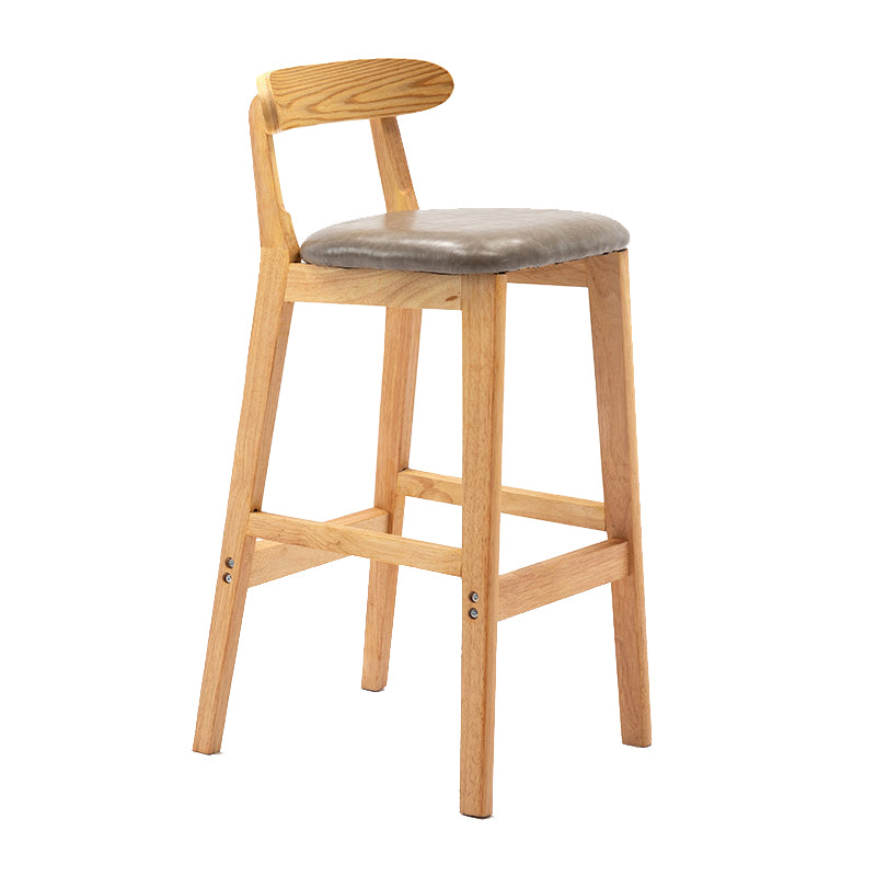 Modern Milk Tea Shop Low Back Stool Matte Finish Upholstered Bar Stools