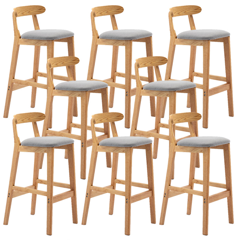 Modern Milk Tea Shop Low Back Stool Matte Finish Upholstered Bar Stools