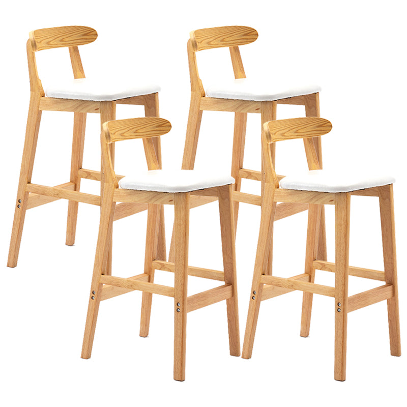 Modern Milk Tea Shop Low Back Stool Matte Finish Upholstered Bar Stools