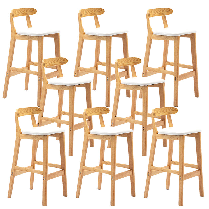Modern Milk Tea Shop Low Back Stool Matte Finish Upholstered Bar Stools