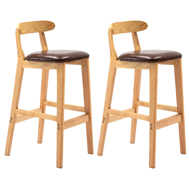 Modern Milk Tea Shop Low Back Stool Matte Finish Upholstered Bar Stools