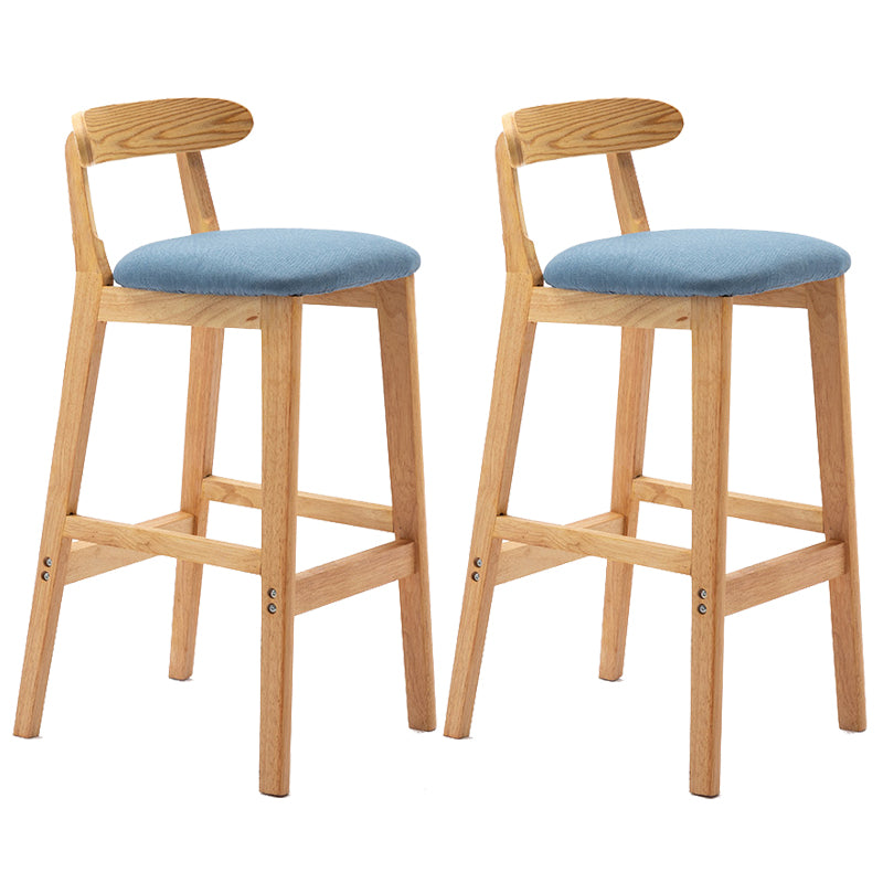 Modern Milk Tea Shop Low Back Stool Matte Finish Upholstered Bar Stools
