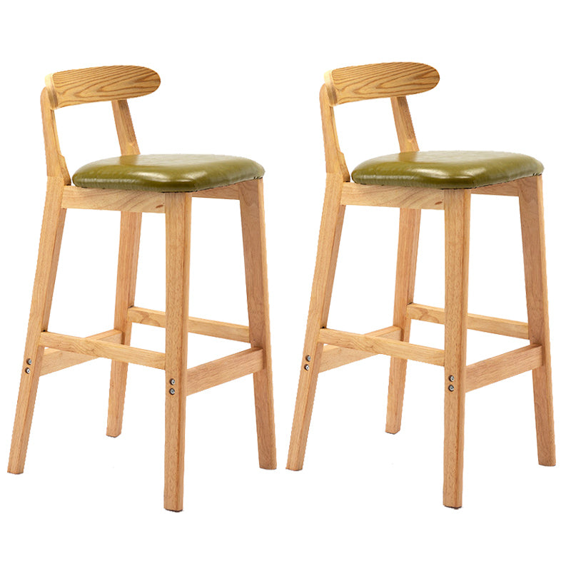 Modern Milk Tea Shop Low Back Stool Matte Finish Upholstered Bar Stools