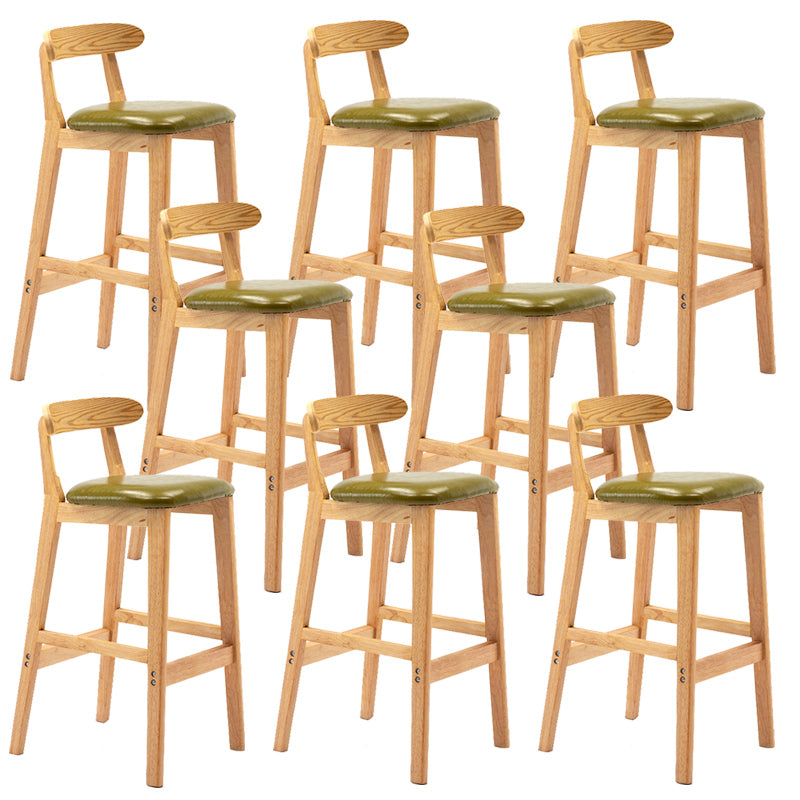 Modern Milk Tea Shop Low Back Stool Matte Finish Upholstered Bar Stools